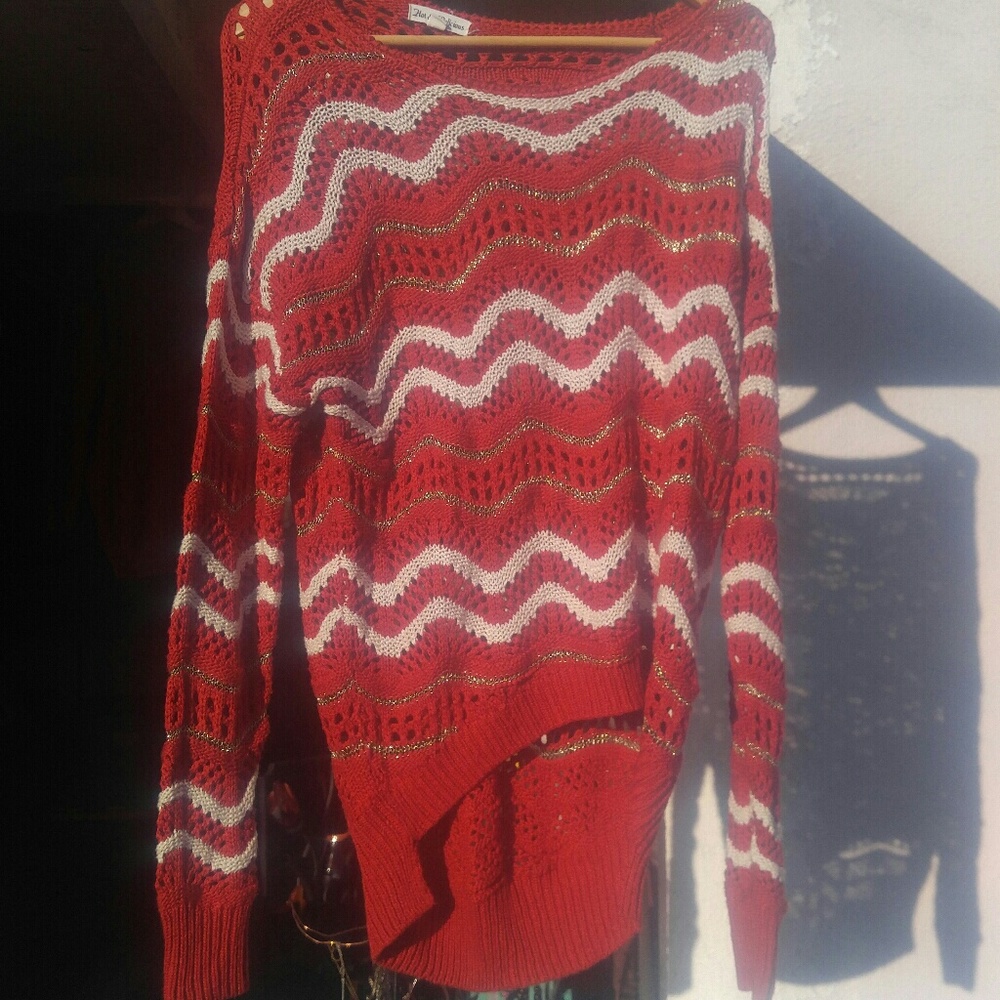 Red n gold sweater